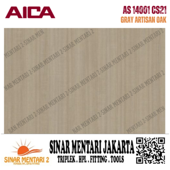 AICA HPL AS 14001 CS21 GRAY ARTISAN OAK