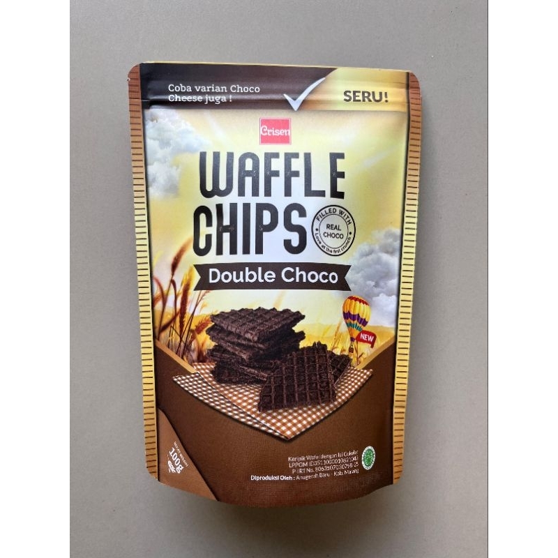 

CRISEN WAFFLE CHIPS CHOCO KEJU / DOUBLE CHOCO / KRIPIK WAFEL ISI CHOCO