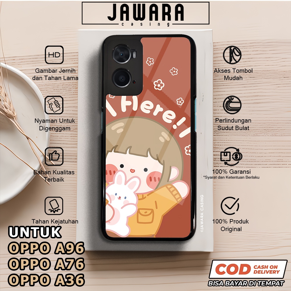 Case Oppo A76 A96 A36 Casing Oppo A76 A96 A36 [COUPLE] Premium Case Glossy Case Hp Oppo Jawara Casin