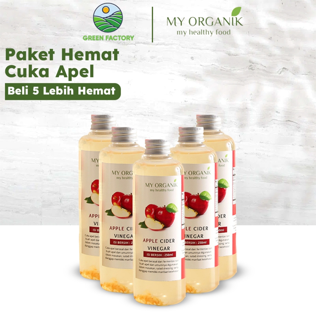 

My Organik Paket Hemat Beli 5 Lebih HEMAT Apple Cider Vinegar Organik 250ML