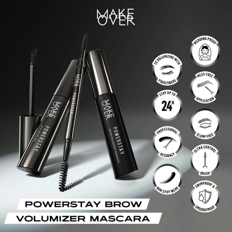 Make Over Powerastay Brow Volumizer Mascara 5g- Browcara,EyeBrow Mascara