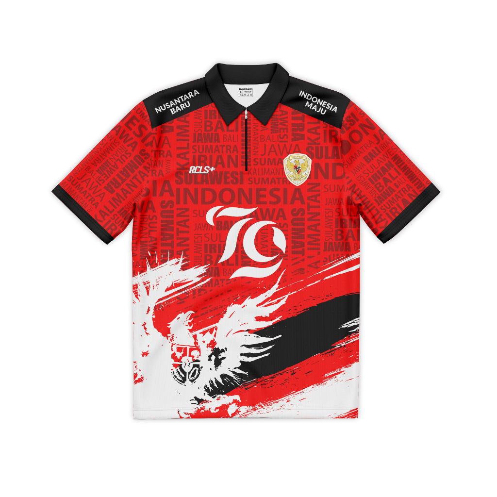 RECKLESS - Jersey Polo Zipper Dirgahayu 79 Indonesia | Jersey Kemerdekaan Indonesia Special Edition