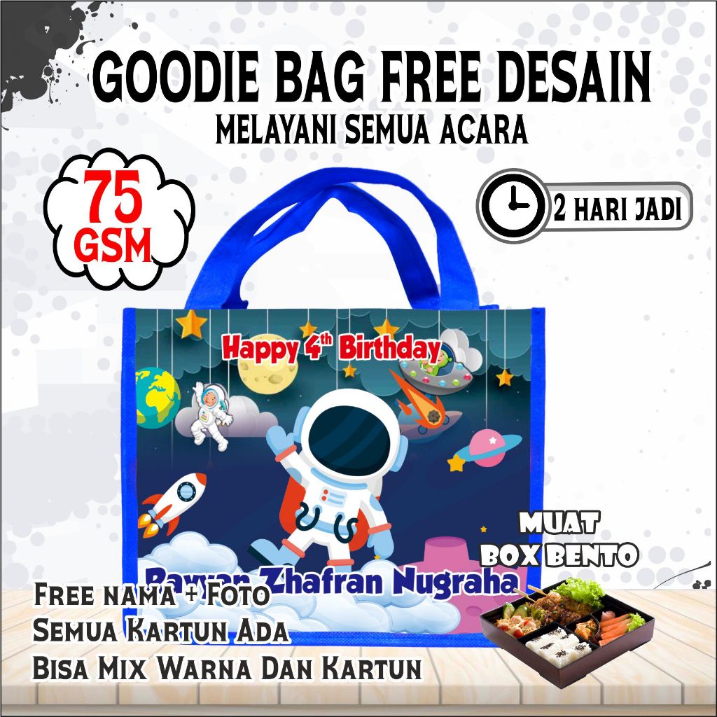 

TAS ULANG TAHUN / TAS ULTAH / TAS ULTAH HOKBEN/GOODIE BAG/GOODIE BAG ULANG TAHUN/TAS JINJING