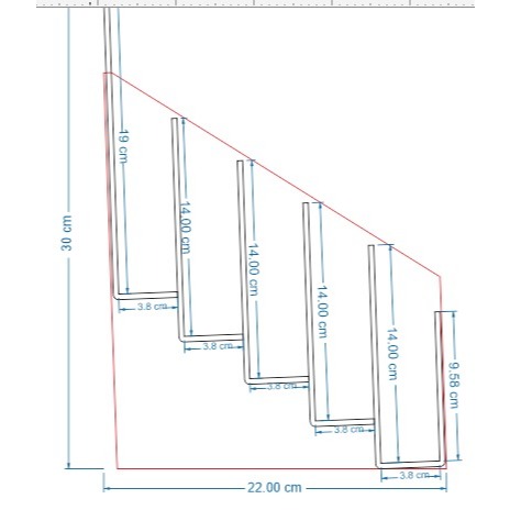 

custom tempat brosur 5 susun