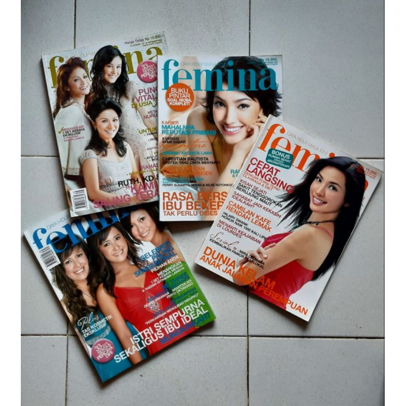 Majalah Femina jadul tahun 2005 an