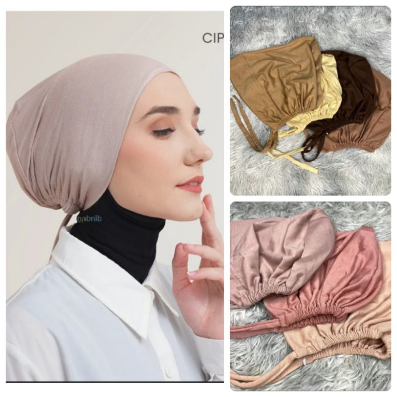 Ciput Hijab / Ciput Tali Bahan Rayon Kaos Premium