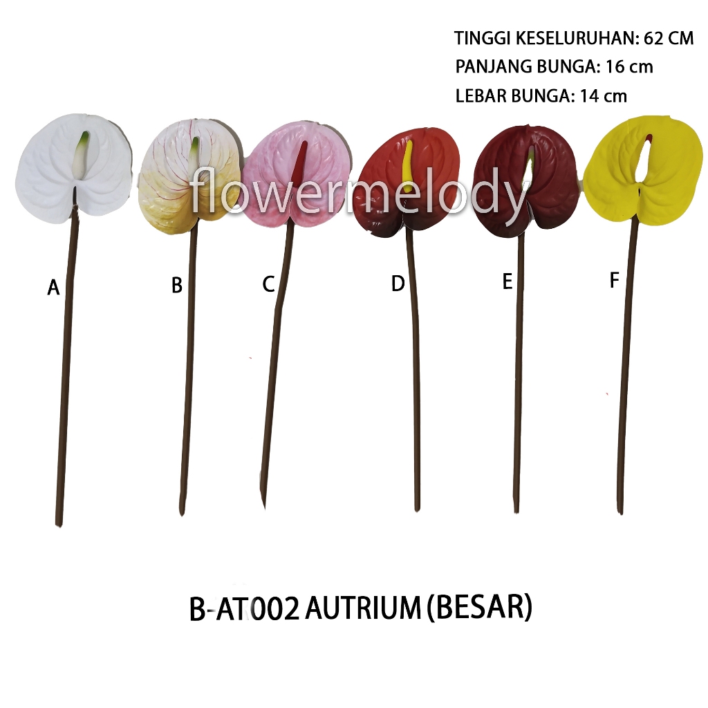 [B-AT002] BUNGA ANTHURIUM BESAR ARTIFICIAL