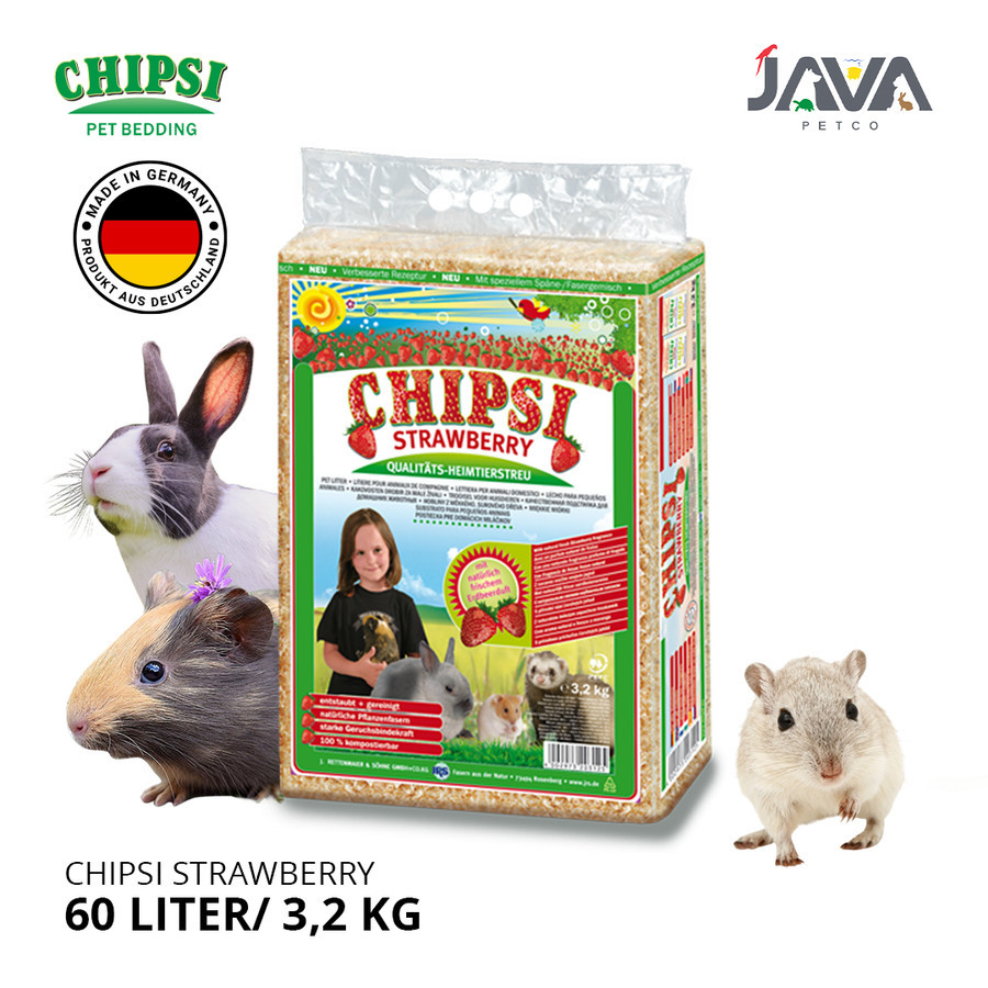 Chipsi Plus Bedding - Serbuk Kayu Hamster/Marmut - Wood Pet Litter 3,2 kg - JAVA Petco Semarang