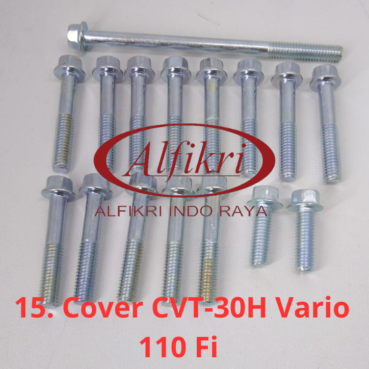 30-15 CVT Vario 110 Fi / Baud Cover CVT Honda Vario 110 Fi 1 Set / Baut Baud Cover CVT Honda Vario 1