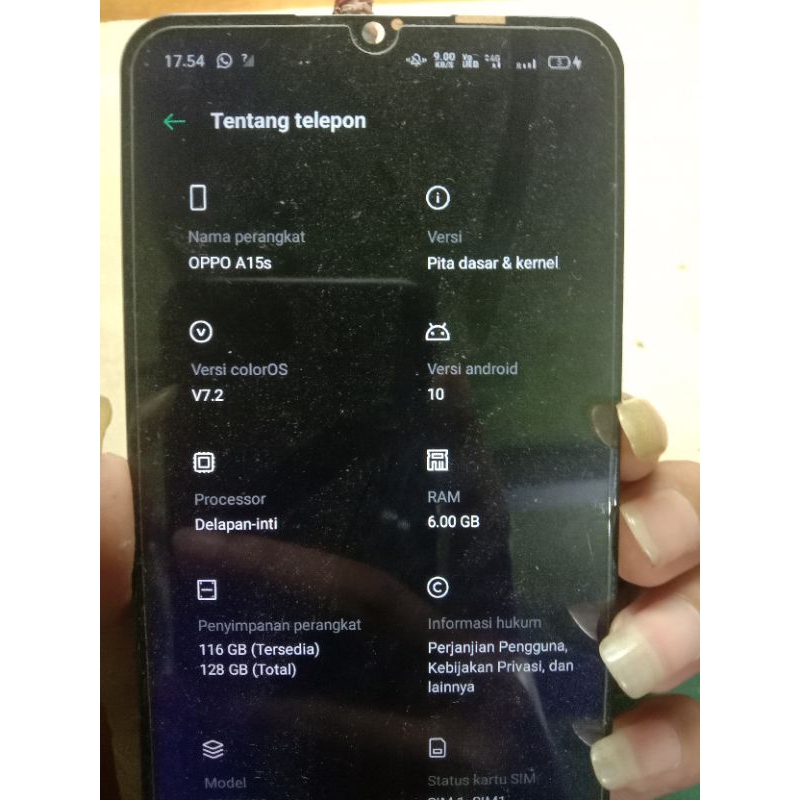 Mesin Oppo A15S normal