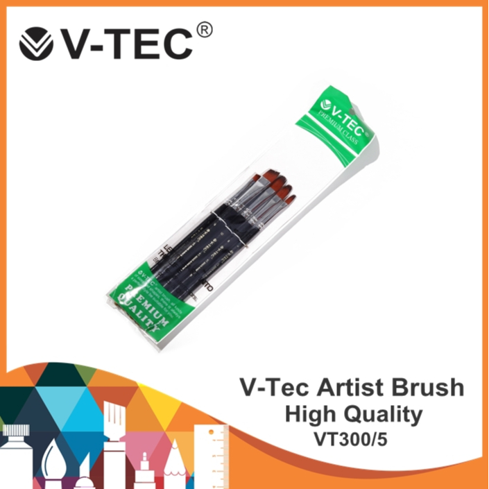 

V-Tec Brushes VT300/5 Premium Class / Kuas Lukis VTec / Kuas Lukis / V-Tec VT300/5 / VTEC BRUSHES