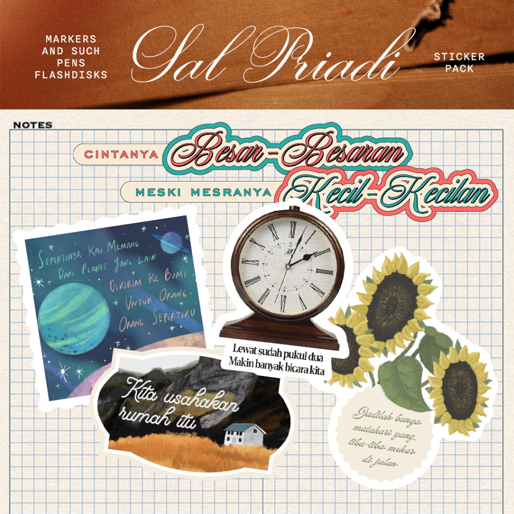 

Sticker Sal Priadi Gala Bunga Matahari Dari Planet Lain Kita Usahakan Rumah Itu