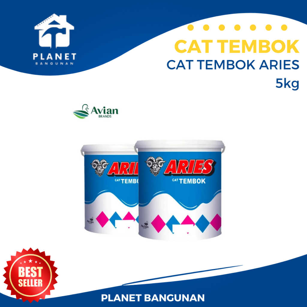 CAT ARIES PUTIH 5 KG ARIES SUPERWHITE 5 KG