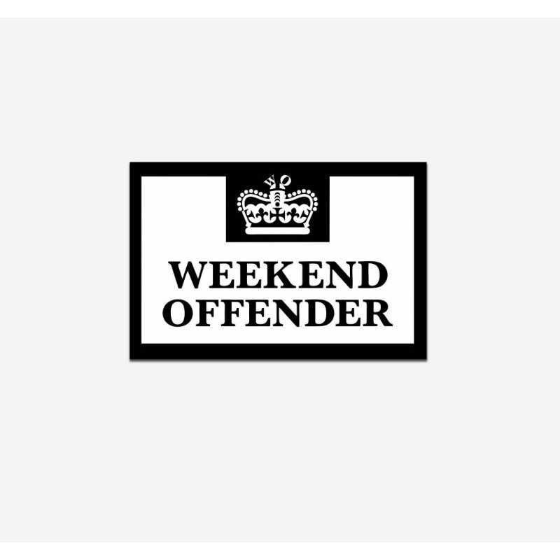 

stiker weekend offender