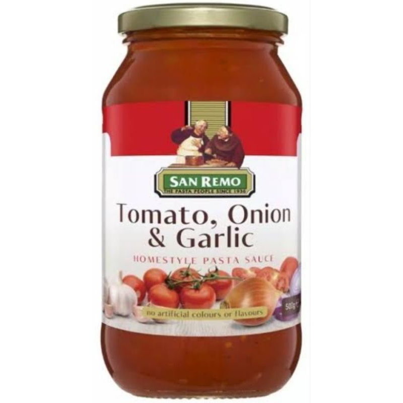 

San Remo Tomato, Garlic, Onion Pasta Sauce 500gr