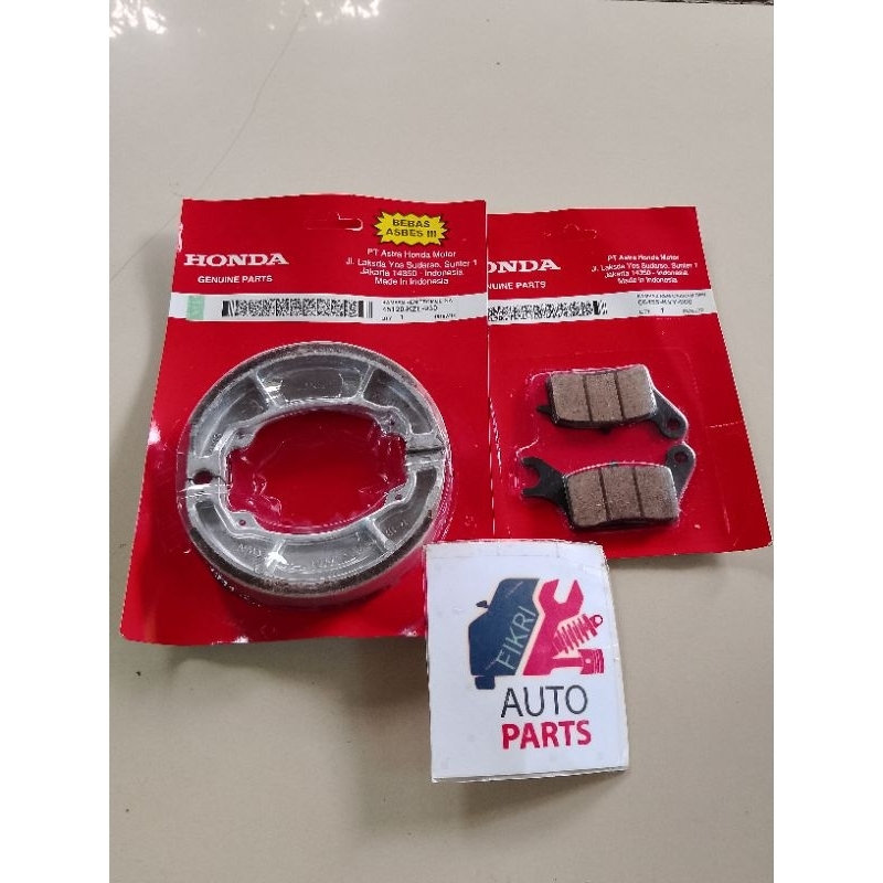 kampas rem depan belakang Beat karbu 2013 -2014  kzL kvy  ori