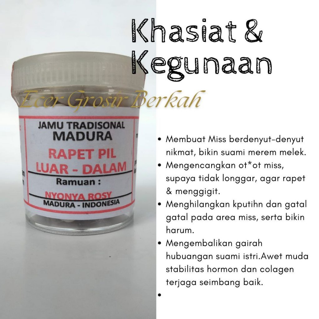 Pil Rapet Luar Dalam Nyonya Rosy Herbal Tradisional Madura