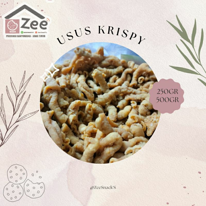 

USUS KRISPY GURIH RENYAH 250GR Zee Snacks