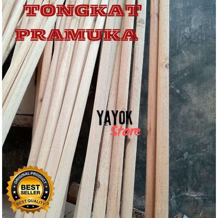 

Tongkat pramuka / Tongkat kayu pramuka standar SD,SMP, SMA 160 cm X 3 cm