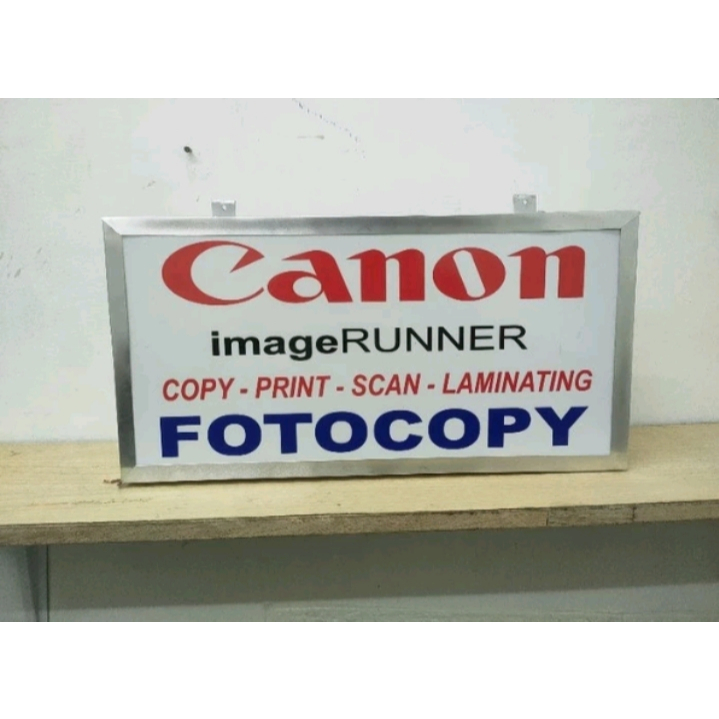 [BISA COD] PROMO SATU HARI JADI NEON BOX CANON NEON BOX FOTOCOPY NEON BOX AKRILIK 2 SISI