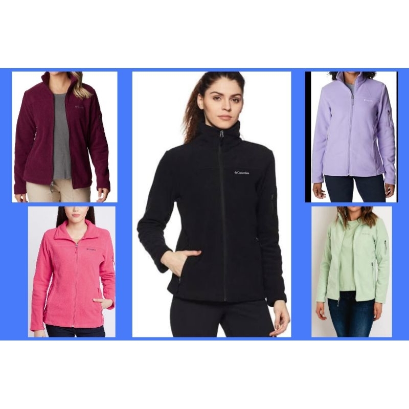 Jacket cewek full zipper Columbia, jaket gunung