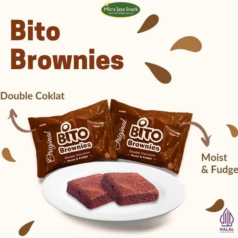 

BITO BROWNIES Double Chocolate Fudge Brownies Moist / Brownies Coklat