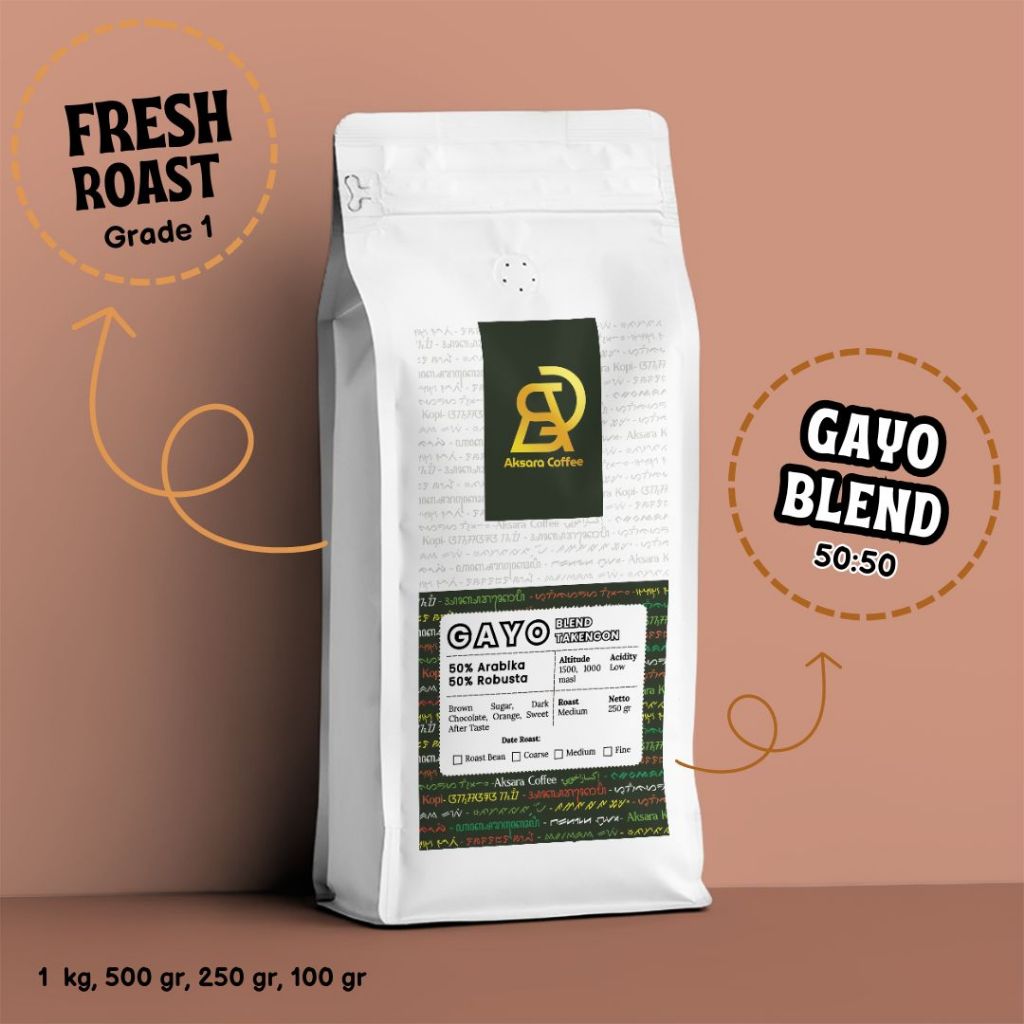 

Aksara Coffee Gayo Blend I 100-250 gr | Nikmat Untuk Berbagai Penyajian I Kopi Premium