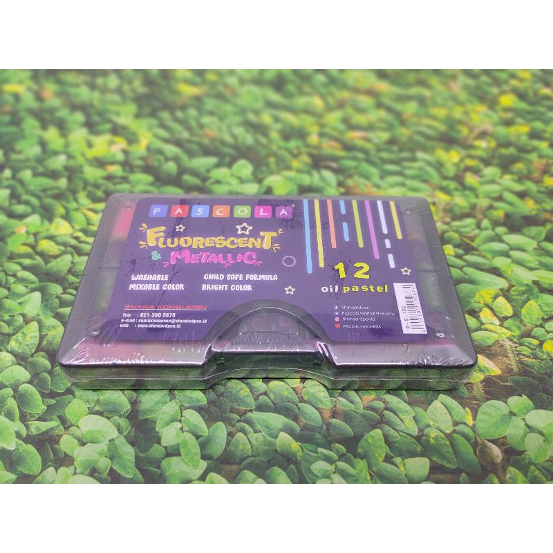 

PAKET INSTAN Crayon Oil Pastel 12 warna Flourescent Metalic Pascola