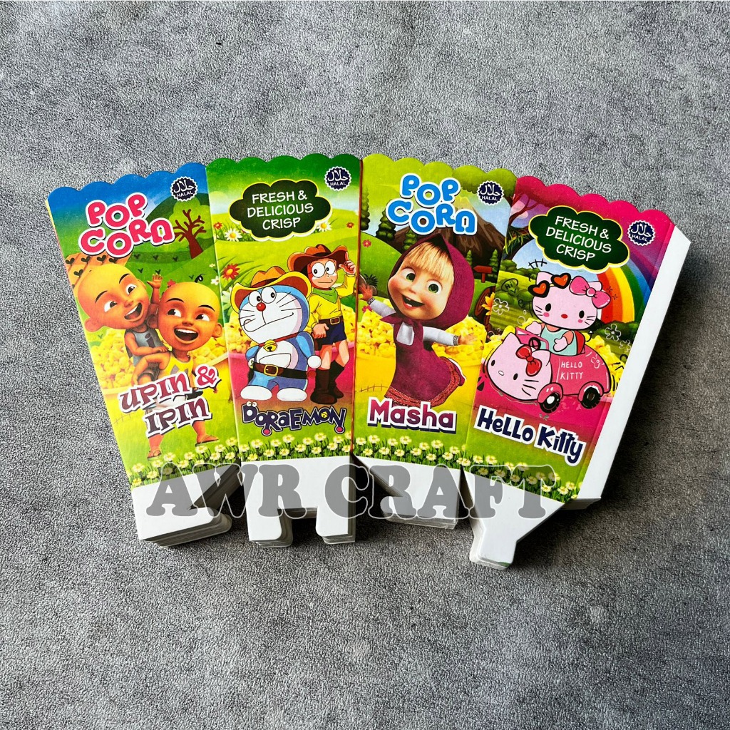 

Kemasan KOtak Pop Corn Ukuran 12 x 6 cm isi 100 Lembar