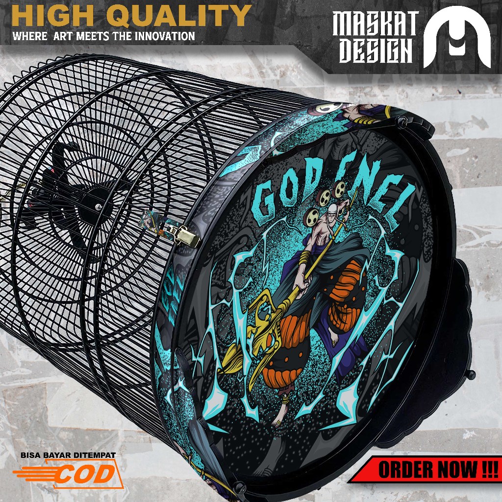 Stiker Decal Sangkar Burung Murai Kacer Tebok Bulat - Sticker Dekal Sangkar Murai Variasi Desain One