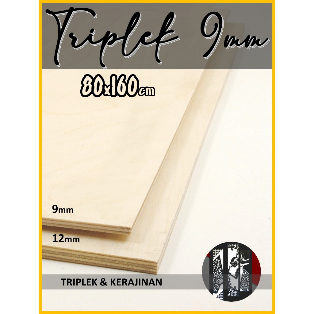 Triplek 9mm 80x160 cm Kualitas Premium Plywood Multiplek 9 mm 80 x 160 | 160x80 | 160 x 80 cm
