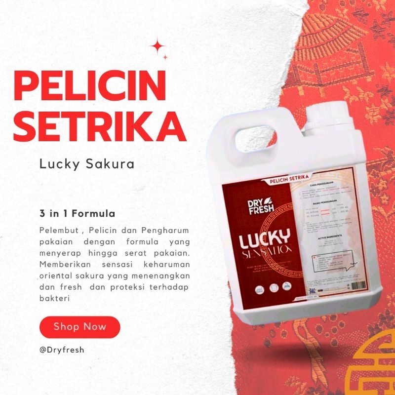 Pelicin Setrika Pewangi Laundry Aroma Lucky Sakura
