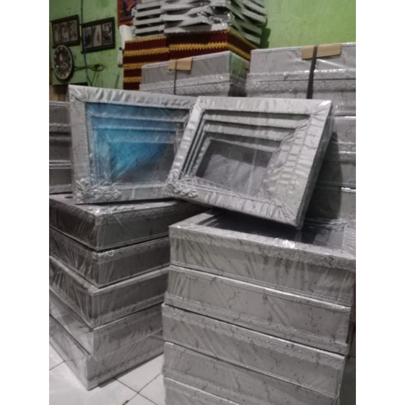 

BIG SALE Kotak Hantaran Seserahan Tutup Mika isi 4 warna silver