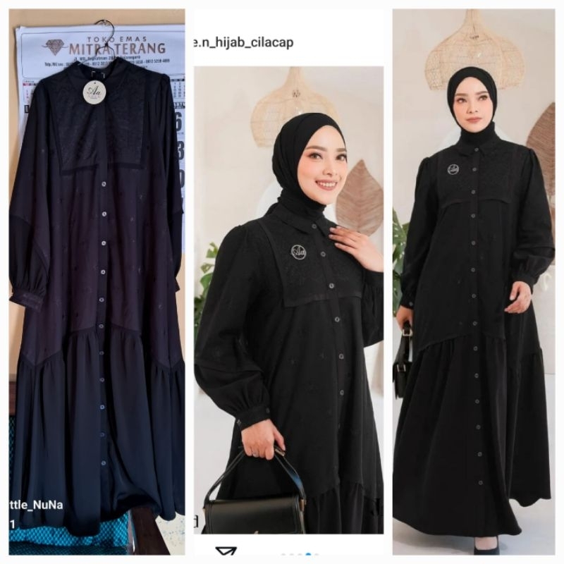 Saleeee gamis aden jagat ayu style 3 hitam size M dress only