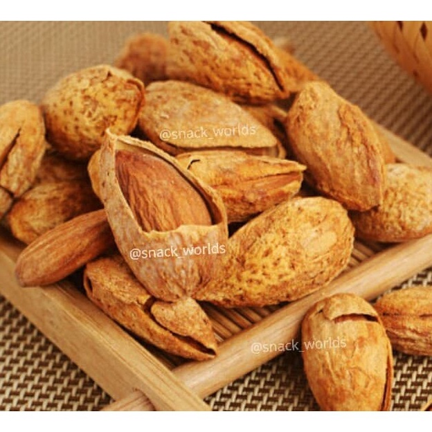 

YUK BELI 5gram Almond Roasted CREAMY Kacang Panggang USA California in Shell bakar