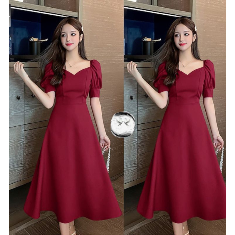 dress wanita dress pesta dress scuba dress polos gaun polos baju kondangan dress kekinian dress mera