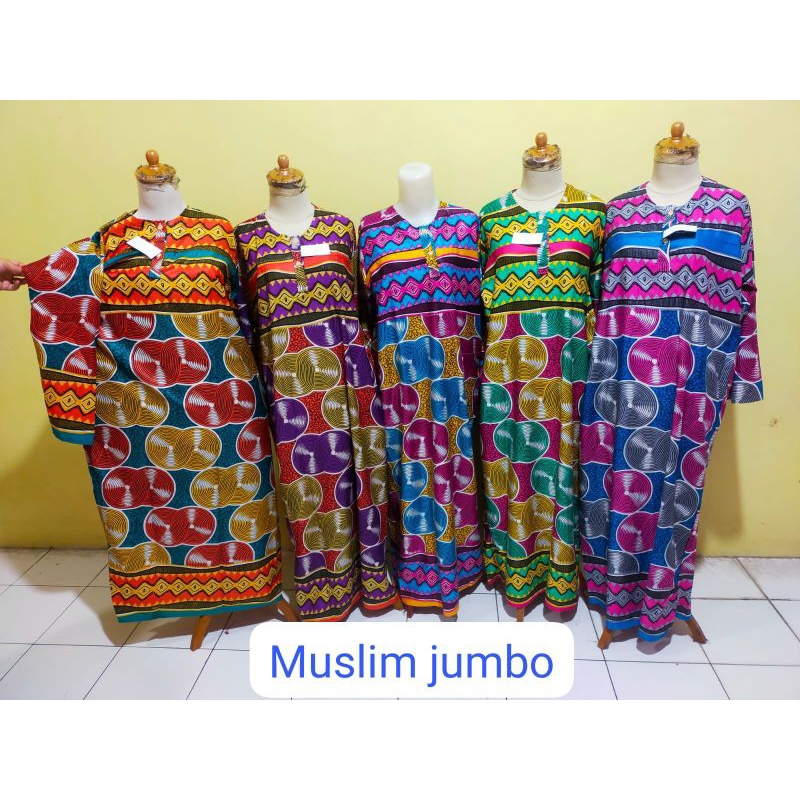 Daster Putri Batik Motif Muslim Jumbo