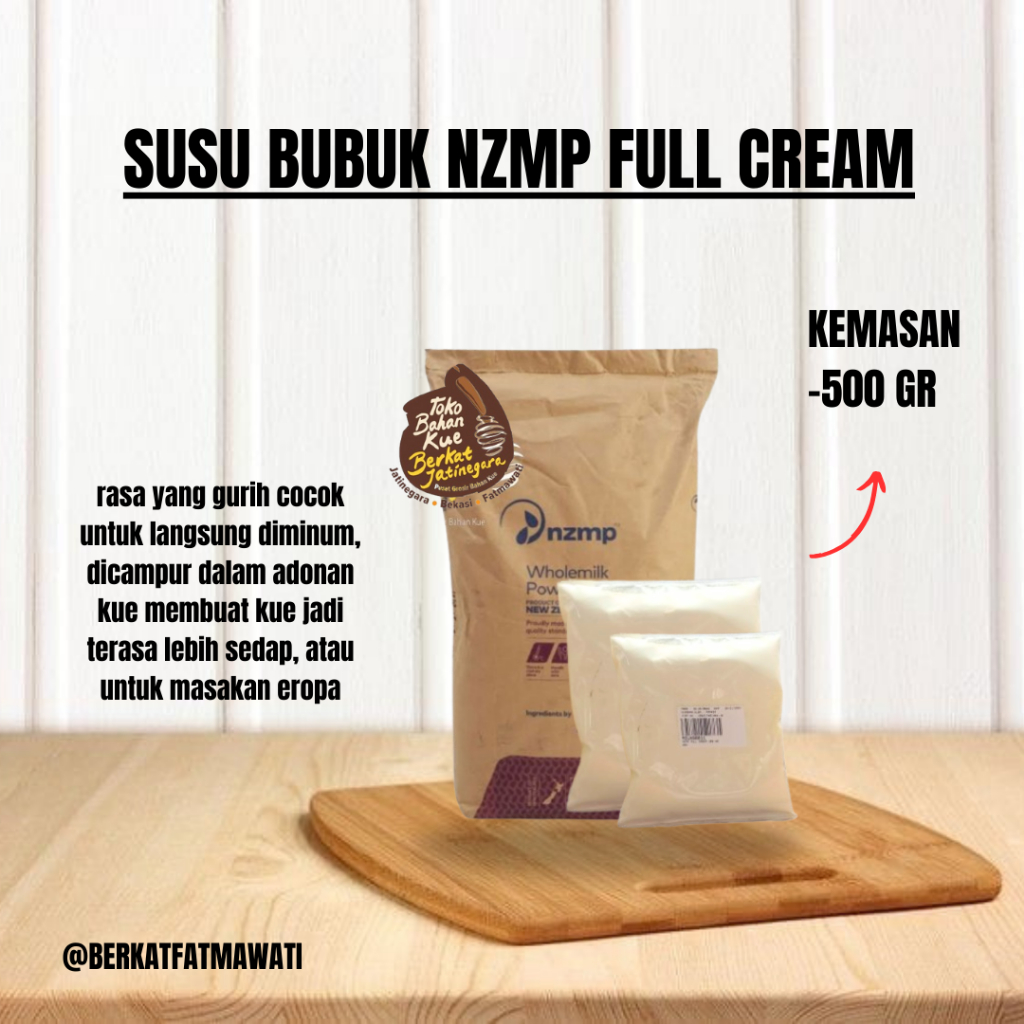 

NZMP SUSU BUBUK FULL CREAM WHOLEMILK POWDER 500 GRAM