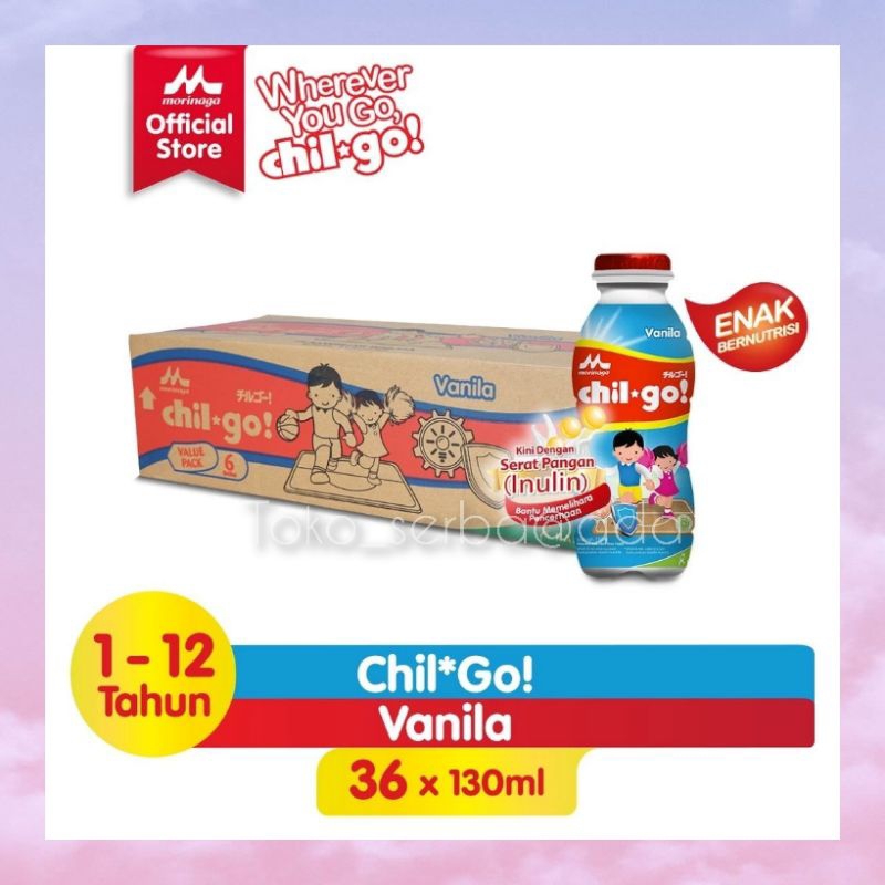 Morinaga Chil Go Uht 130ml Vanila (Karton)