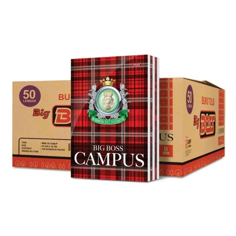 

BUKU TULIS CAMPUS 50 LEMBAR BOXY [10 BUKU]