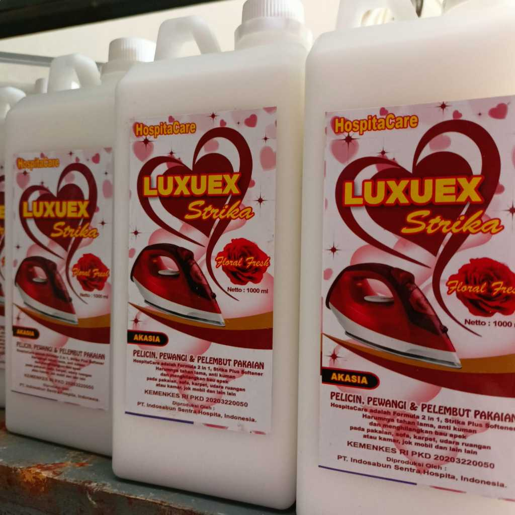 jual rugi Golden Cendana/Luxuex Setrika Pelicin, Pewangi, Pelembut pakaian 1 Liter