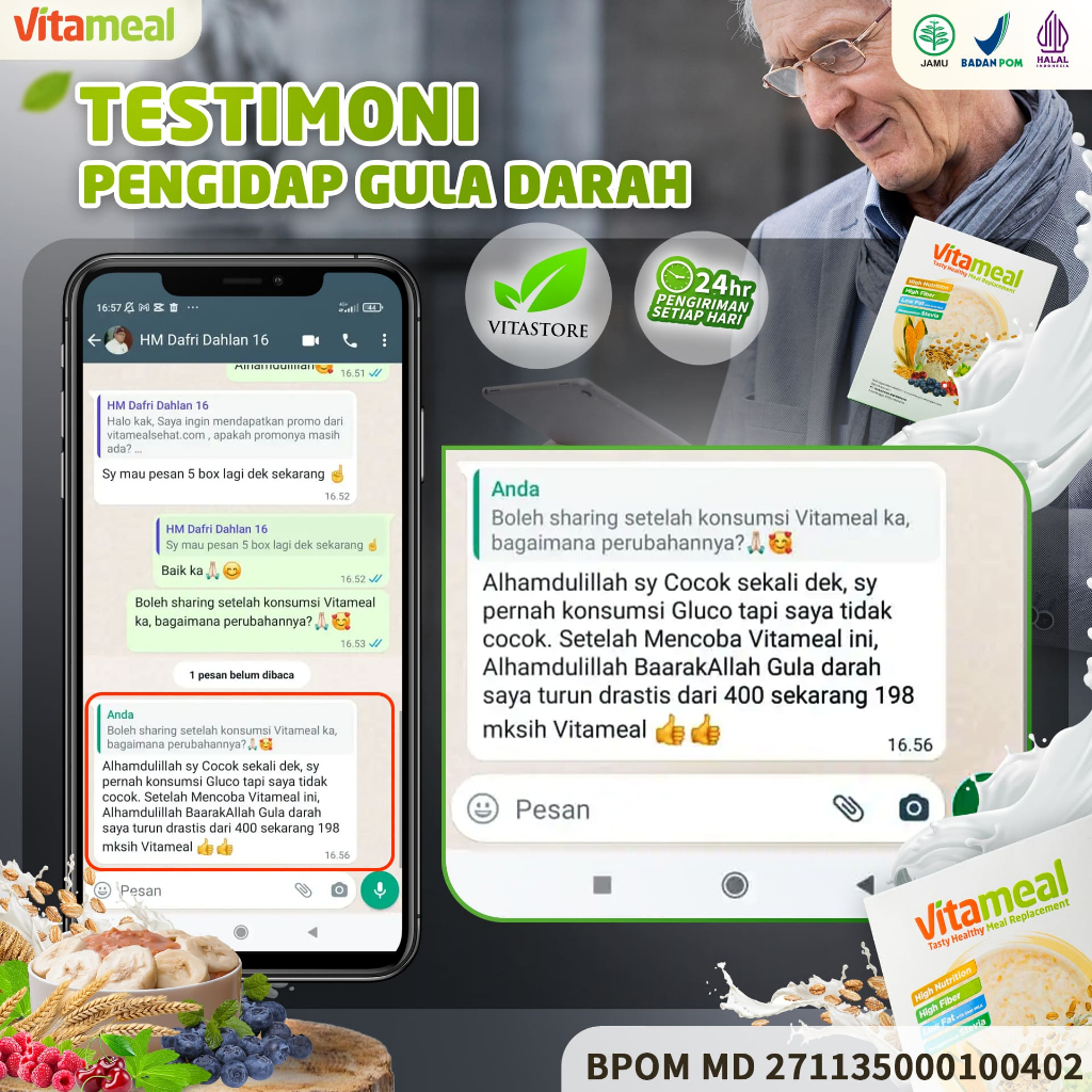 

RB VITAMEAL 1 BOX Sereal Multigrain Sehat Pengganti Nasi Bantu Cegah Diabetes Turunkan Gula Darah