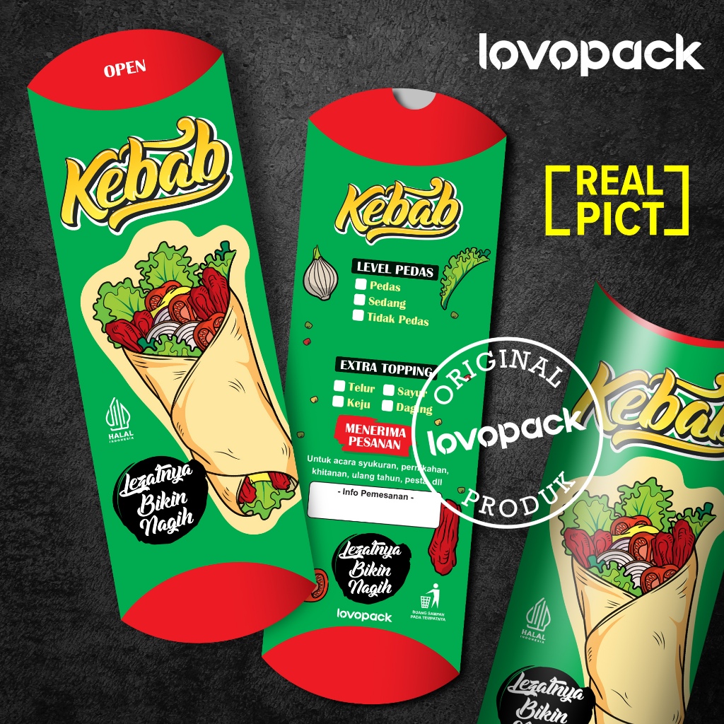 

Dus Kebab All Size Premium Warna Hijau - Lovopack