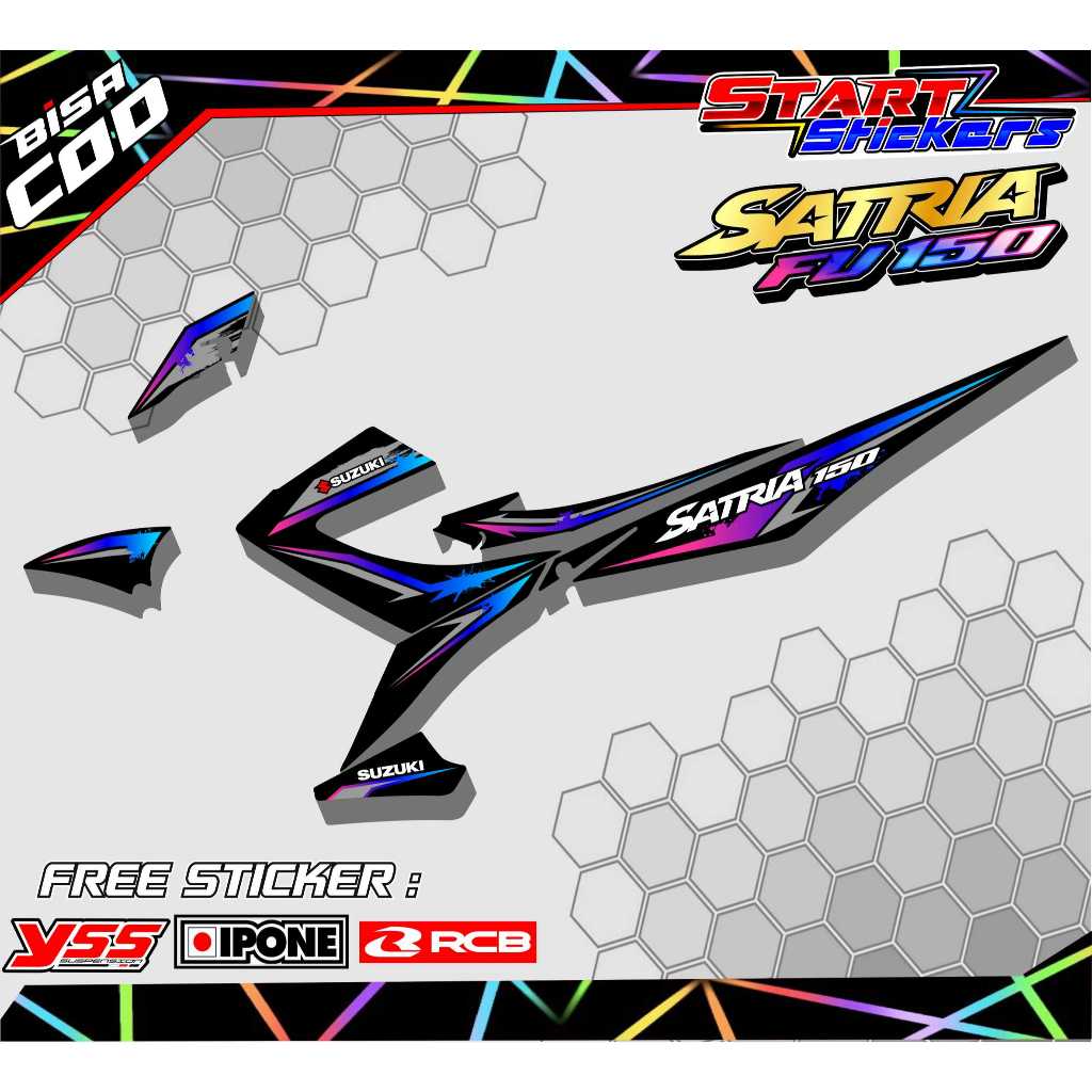 STRIPING VARIASI SUZUKI SATRIA FU 150 / STIKER LIST VARIASI MOTOR SATRIA FU 150