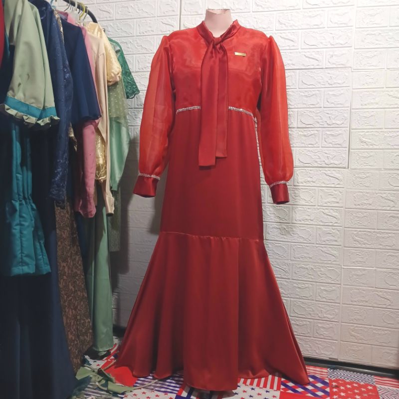 dress duyung organza