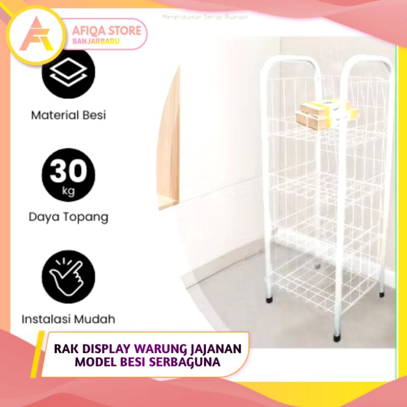 RAK DISPLAY WARUNG JAJANAN MODEL BESI / Rak chiki Jombo