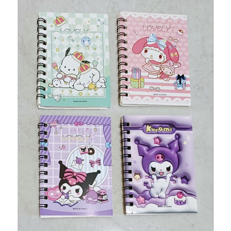 

Buku Ring Notes Notepad A6 Kecil Sanrio Kuromi Melody Pochacco Cinnamoroll