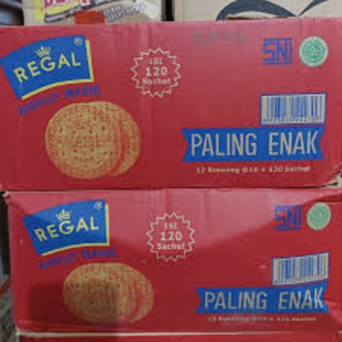 Biskuit Marie REGAL 1Dus / Karton isi 12 Renceng  x 10 Sachet 12gr