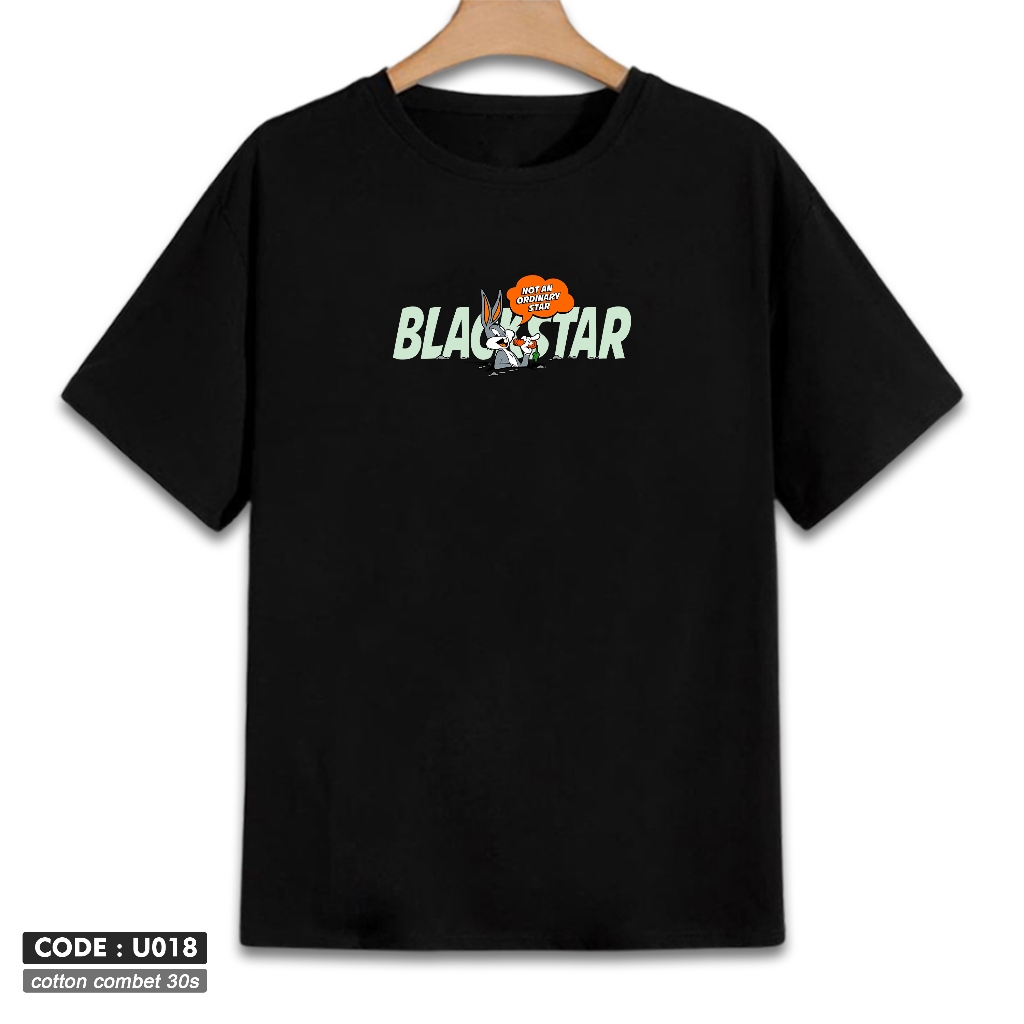 BlackStar Clothing Company Kaos Hitam Blackstar Logo U018
