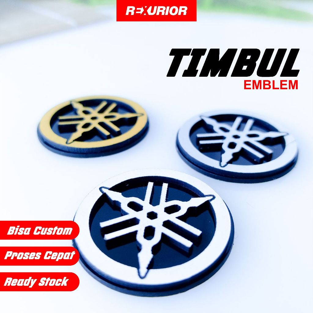 Emblem yamaha timbul 3D / Custom / Logo yamaha I Rexurior